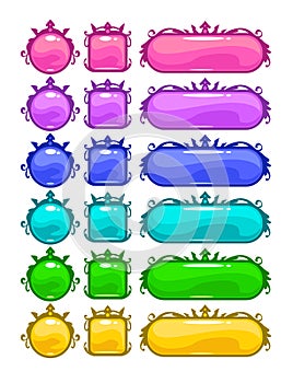 Cartoon colorful buttons