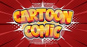Cartoon Comic 3d Editable Text Effect Template