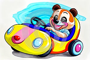 Cartoon comic smile teddy bear carnival bumper car toy ride