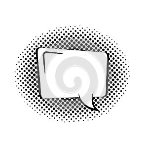 Rectangular Speech Bubble flat icon vector isolated.