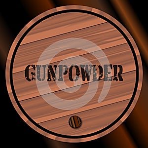 Cartoon Comic Style Gunpowder Keg