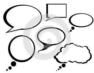 Cartoon Comic Talk Bubbles Clip Art photo