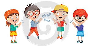 Cartoon Concept Of Clapping Hands