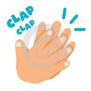 Cartoon Concept Of Clapping Hands