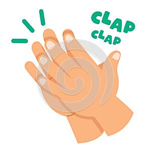 Cartoon Concept Of Clapping Hands