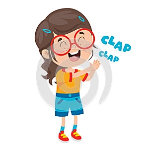 Cartoon Concept Of Clapping Hands