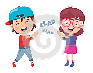 Cartoon Concept Of Clapping Hands