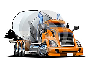 Cartoon Concrete Mixer Truck