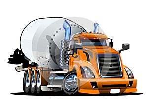Cartoon Concrete Mixer Truck photo