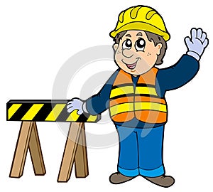 Cartoon construction worker photo