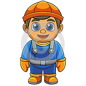 Cartoon construction worker