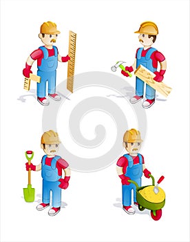 Cartoon Construction Workers