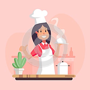 Cartoon cook chef illustration