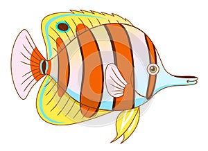 Cartoon copperband butterflyfish