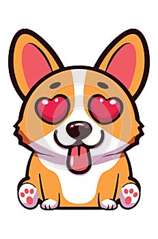 Cartoon corgi dog