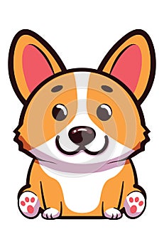 Cartoon corgi dog