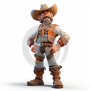 Playful 3d Cowboy Cartoon With Suburban Ennui Capturer