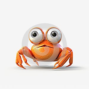 Charming Orange Crab Animation 3dsmax File - Pixar Style, Realistic, 8k Uhd photo