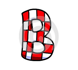 Cartoon Croatian Themed Letter B