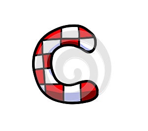 Cartoon Croatian Themed Letter C
