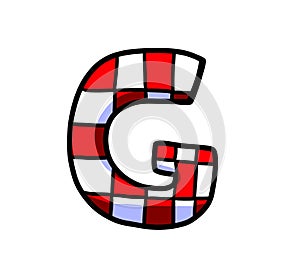 Cartoon Croatian Themed Letter G