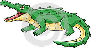 Cartoon crocodile with open mouth