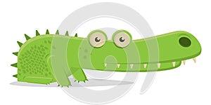 cartoon crocodile vector illustration