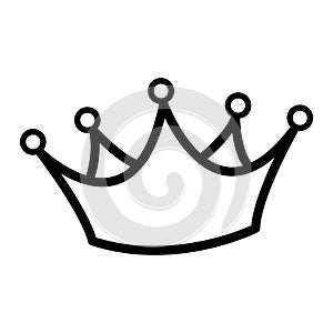 Cartoon Crown for Coloring Page.