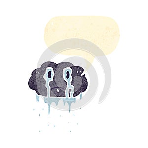 cartoon crying rain cloud
