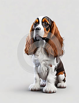 Cartoon cute American cocker spaniel