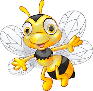 Cartoon cute bees photo