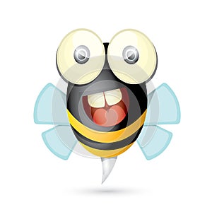 Cartoon cute bright baby bee. vector
