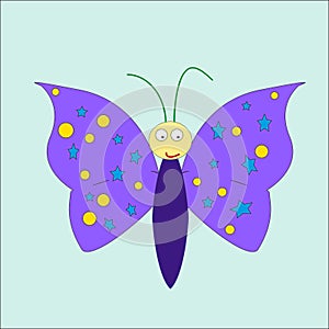 Cartoon cute butterfly