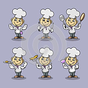 Cartoon cute chef