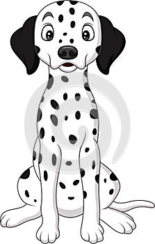 Cartoon cute dalmatian dog