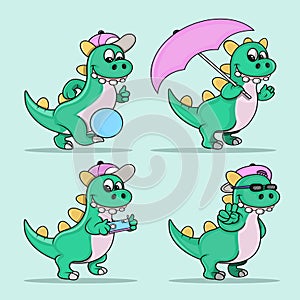 Cartoon cute dinosaur