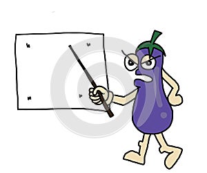 Cartoon cute Eggplant