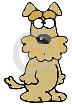 Cartoon cute little dog