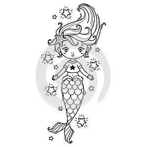 cartoon cute mermaid coloring book-2