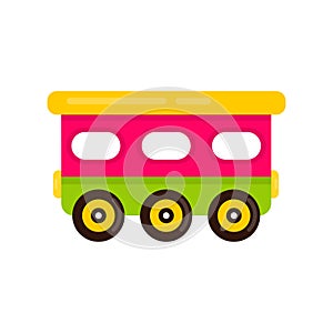 Cartoon cute railway carriage
