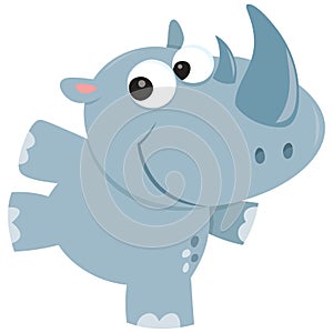 Cartoon Cute Rhinoceros