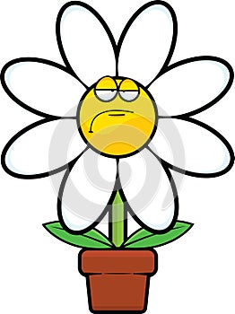 Cartoon Daisy Grumpy