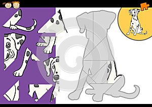 Cartoon dalmatian dog puzzle game