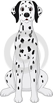 Cartoon dalmatian dog sitting