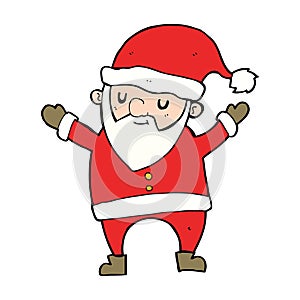 cartoon dancing santa