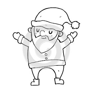 cartoon dancing santa