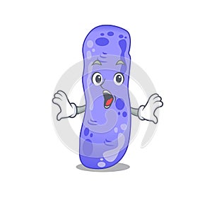 Cartoon design style of legionella has a surprised gesture