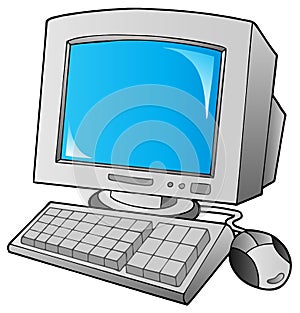 Cartoon desktop computer