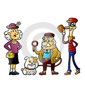 Cartoon Detective characters