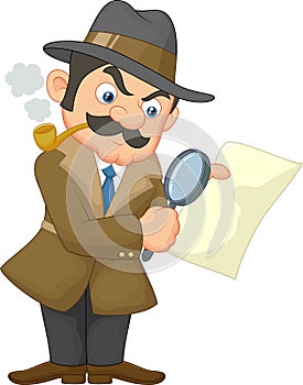 Cartoon Detective Man